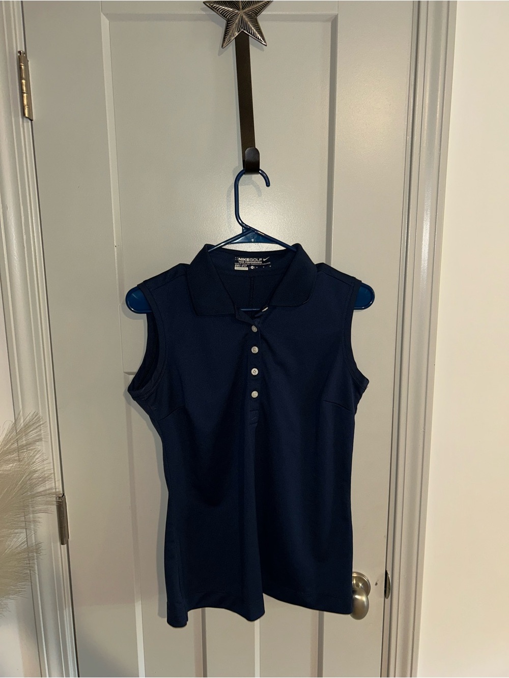 Nike Girls' Sleeveless Polo Top - Navy Blue